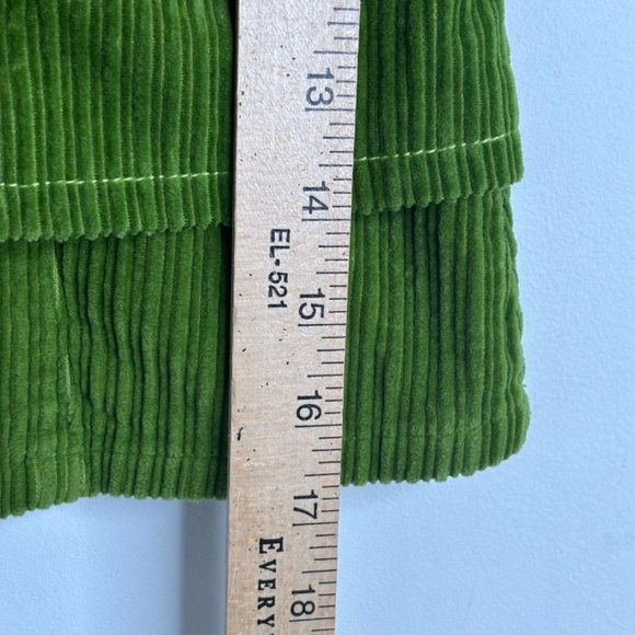 VTG Y2K Gymboree Corduroy Pea Coat Dress Set 18M Green Toggle Button Mushroom - Picture 10 of 12